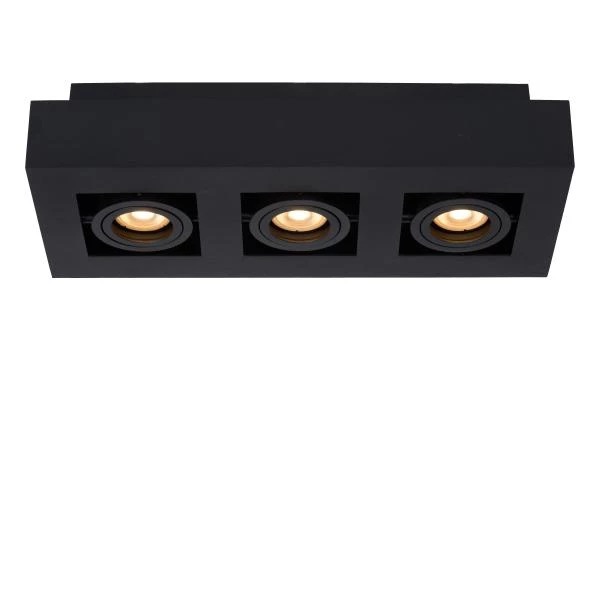 Lucide XIRAX - Spot plafond - LED Dim to warm - GU10 - 3x5W 2200K/3000K - Noir - DETAIL 1